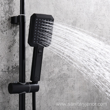 Exposed Black Pressurized Shower Shower
